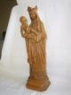 Alte Holzfigur Maria Und Kind Madonna Geschnitzt Christkind 27,  5 Cm Groß Tirol Holzarbeiten Bild 2