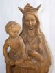 Alte Holzfigur Maria Und Kind Madonna Geschnitzt Christkind 27,  5 Cm Groß Tirol Holzarbeiten Bild 4