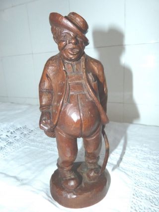 Ältere,  Detailliert Geschnitzte Figur - Leichtes Holz - 100 Holzarbeit - Bild