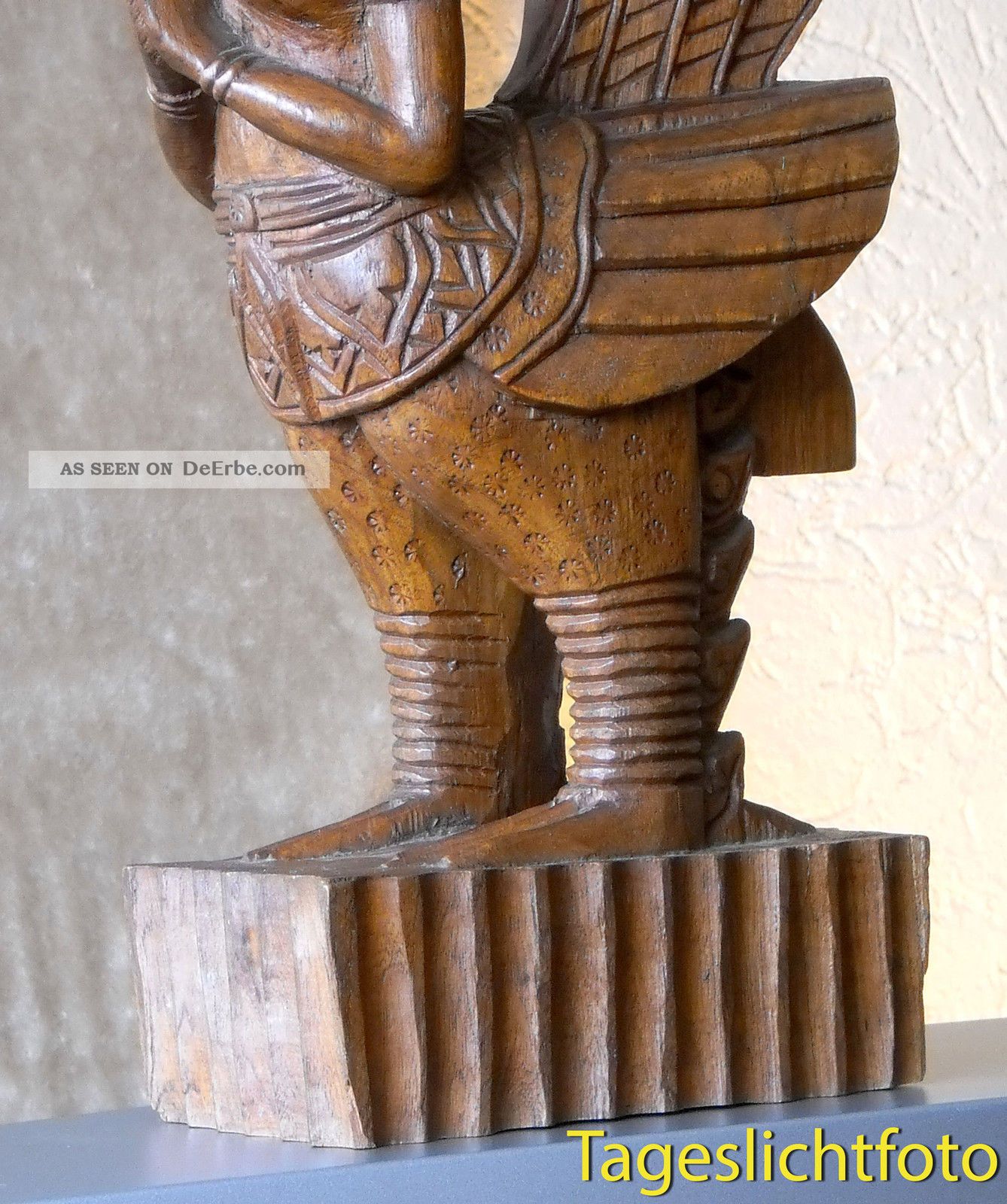 Mystische Kinaree Manohra - Massiv Holz - Handgeschnitzt - Sehr Alt