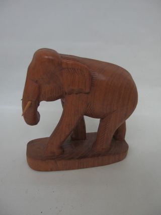 F34) Großer Holz Tier Elefant Geschnitzt Made In Thailand Ca 774 Gr Bild