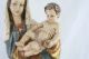 Große Geschnitzte Madonna Mit Kind,  Bunt Gefasst,  Oberammergau? H.  55,  5cm,  20.  Jhd Holzarbeiten Bild 2