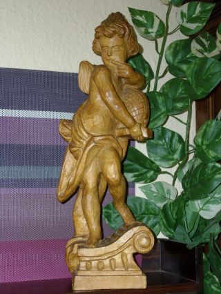 Holzfigur - Heiligenfigur - Putte - Engel - Honigschlecker - Deko - Bild