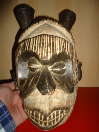 Alte Holzmaske Afrika - Hohlmaske/evtl.  Totenmaske - Sehr Speziell Bild