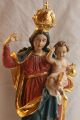 Geschnitzte Holz Mondsichelmadonna Gold Und Bunt Gefasst 41,  5 Cm Skulpturen & Kruzifixe Bild 1