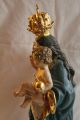 Geschnitzte Holz Mondsichelmadonna Gold Und Bunt Gefasst 41,  5 Cm Skulpturen & Kruzifixe Bild 3