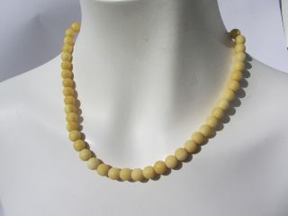 Antike Bein Perlen Kette - Antique Bone Necklace - Art Déco / Jugendstil Unikat Bild