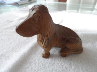Sehr Schöne Figur Dackel Holz Handgeschnitzt Hund Bild