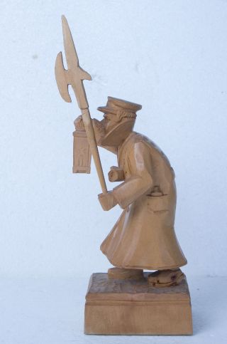 Nachtwächter Mit Laterne Holzschnitzerei Figur Sammler Erzgebirge Bild