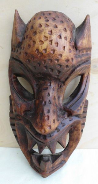 Maske Wandmaske Afrika Holz Gris Gris Zauber Teufel Fratze Bild