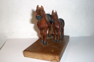 Alte Holzfigur / Tierfigur,  Pferd,  Handgeschnitzt,  Seiffen I.  Erzgebirge Bild