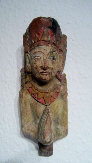 Geschnitzter Shamanen Körper Aus Holz Bemalt Vermutlich Peru Um 1800 Oder älter Bild