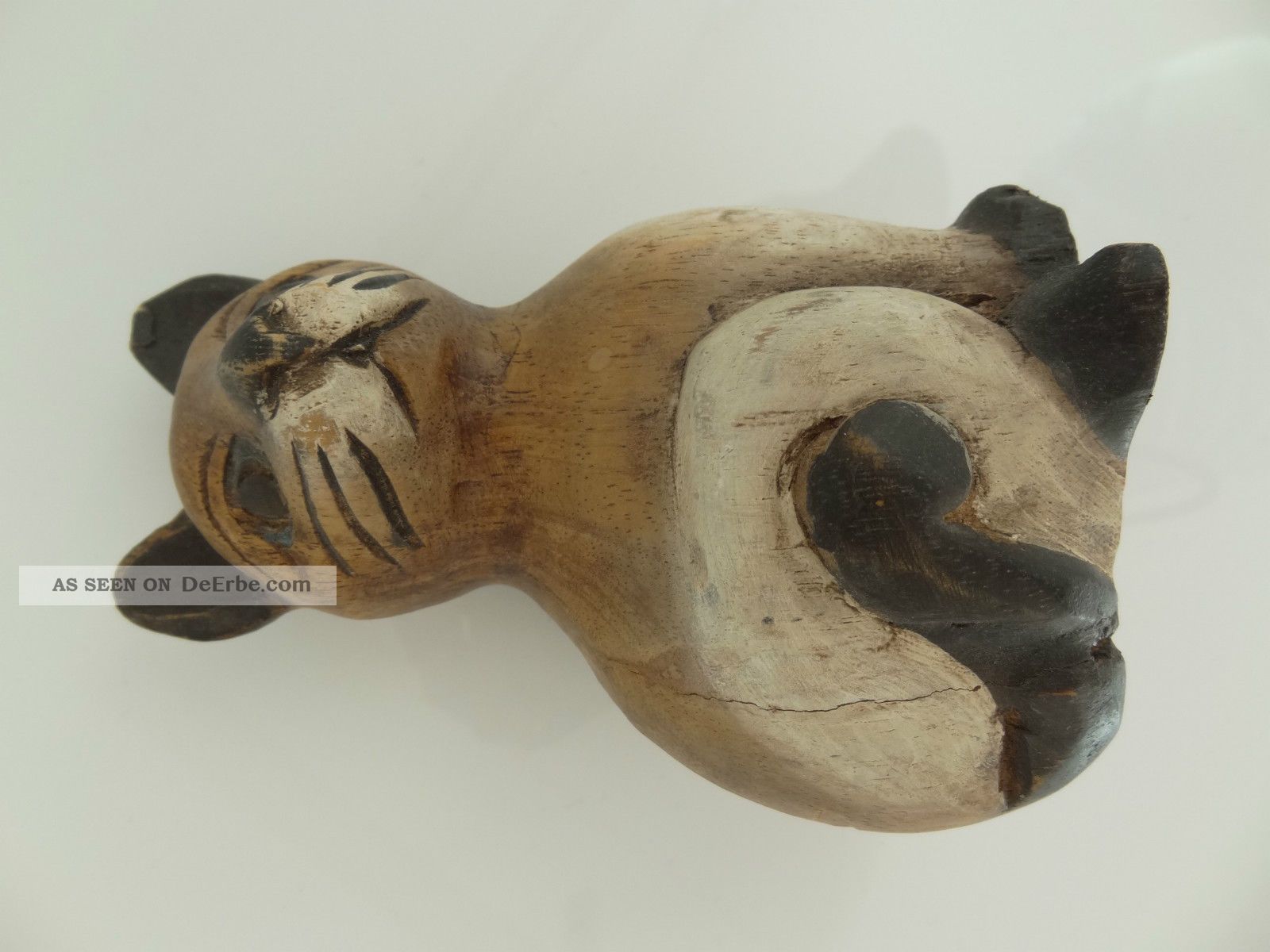 YAPKOLV Handgeschnitzte Holz-Katzenfiguren - Niedliche Dekoration Für Zuhause