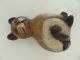 Alte Holzfigur Katzen - Skulptur Holz - Katze Katzen - Figur Kätzchen Handarbeit Antik Holzarbeiten Bild 2