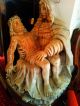 Heiligen Figur Aus Einem Stück Holz Geschnitzt Holzarbeiten Bild 1