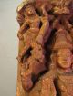 Großes Altes Relief 62x29 Cm Indien Schweres Holz Geschnitzt Mit 4 Göttern Asiatika: Indien & Himalaya Bild 2