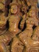 Großes Altes Relief 62x29 Cm Indien Schweres Holz Geschnitzt Mit 4 Göttern Asiatika: Indien & Himalaya Bild 3