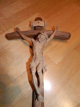Kruzifix Jesus Christus Geschenk Holz 50 Cm Oberammergau? Handgeschnitzt Kreuz Bild