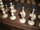 Antike Schachfiguren Aus Bein Um 1900 Schach Schachspiel,  Schachbrett Gefertigt vor 1945 Bild 9