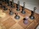 Antike Schachfiguren Aus Bein Um 1900 Schach Schachspiel,  Schachbrett Gefertigt vor 1945 Bild 7