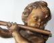 Holzschnitzerei Grödnertal Barock Engel Putte Kind 43cm Holzfigur Meran Skulpturen & Kruzifixe Bild 1