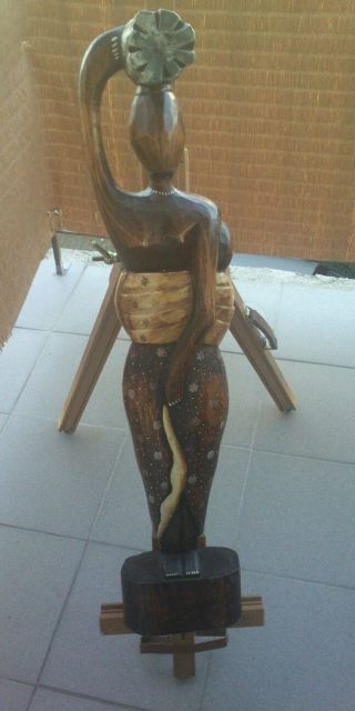 Afrikanische Figur Große Hand Geschnitzte Holz Figur Bild