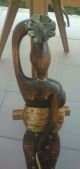 Afrikanische Figur Große Hand Geschnitzte Holz Figur Holzarbeiten Bild 3