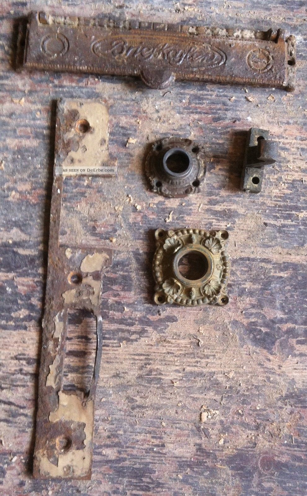 Eingangstür Haustür Holztür Mit Zwei Flügel, Antik, Sehr Schön