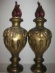 Ein Paar Altarvasen Barock 62cm Holz Geschnitzt Gefasst Blattgold 1750 Kirchliches Gerät & Inventar Bild 4
