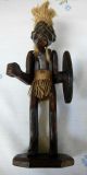 Geschnitzte Holz - Skulptur / Afrika Figur / Massiv Holz / Statue / Sockel / 21 Cm Holzarbeiten Bild 7
