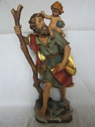 Grosser Christopherus Mit Jesuskind,  Holz,  Gefasst,  Oberammergau Bild