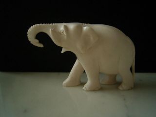 Antiker Echter Bein Elefant Mit Feiner Maserung Skulptur 57,  79 Gramm Bild