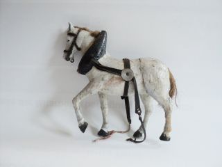 Antikes Holz Pferd - Mit Glasaugen Bild