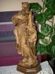 Holzfigur - Heiligenfigur - Hl.  Paulus Mit Schwert Und Buch - Geschnitzt - Deko - Südtirol? Holzarbeiten Bild 2