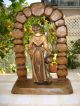 Holzfigur - Heiligenfigur - Hl.  Elisabeth In Torbogen - Konsole - Geschnitzt - Deko - 50cm Holzarbeiten Bild 1