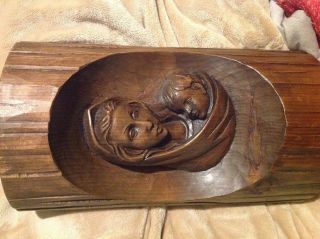 Mutter Gottes Maria Mit Jesuskind Wandbild Holz? Bild
