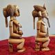 Paar Beinfiguren,  Afrika,  Um 1900,  Höhe 17 Cm,  Gewicht 720 Gramm. Beinarbeiten Bild 3