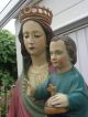 Mutter Gottes Mit Kind,  Massiv Holz,  Ca.  200cm Hoch Skulpturen & Kruzifixe Bild 9