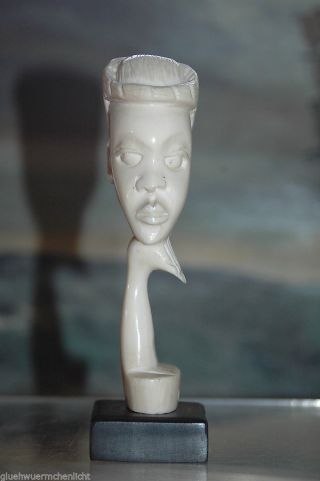 Afrika Bein Skulptur Bein Schnitzerei Kopf Auf Arm 6 Bild