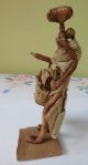 Filigrane Skulptur / Afrika Figur / Blätter Geflochten / Statue / Sockel / 13 Cm Holzarbeiten Bild 1