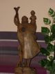 Grosse Holzfigur - Heiligenfigur - Hl.  Christophorus Mit Kind - Geschnitzt - Deko - 46 Cm Holzarbeiten Bild 1