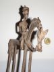 L´art Africain Reiter Bronze Dogon Alt Statue Gelbguss Mali Afrikam Unikat Entstehungszeit nach 1945 Bild 2