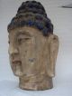 Buddha Holz Kopf Tibet China Asiatika Skulptur Statue Buddhismus Figur Entstehungszeit nach 1945 Bild 2