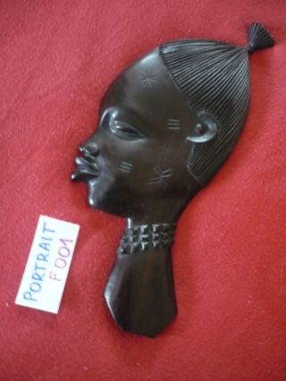 Sehr Alte Afrika - Maske Aus Ebenholz=portrÄt Im Profil Natur - RaritÄt WunderschÖn Bild