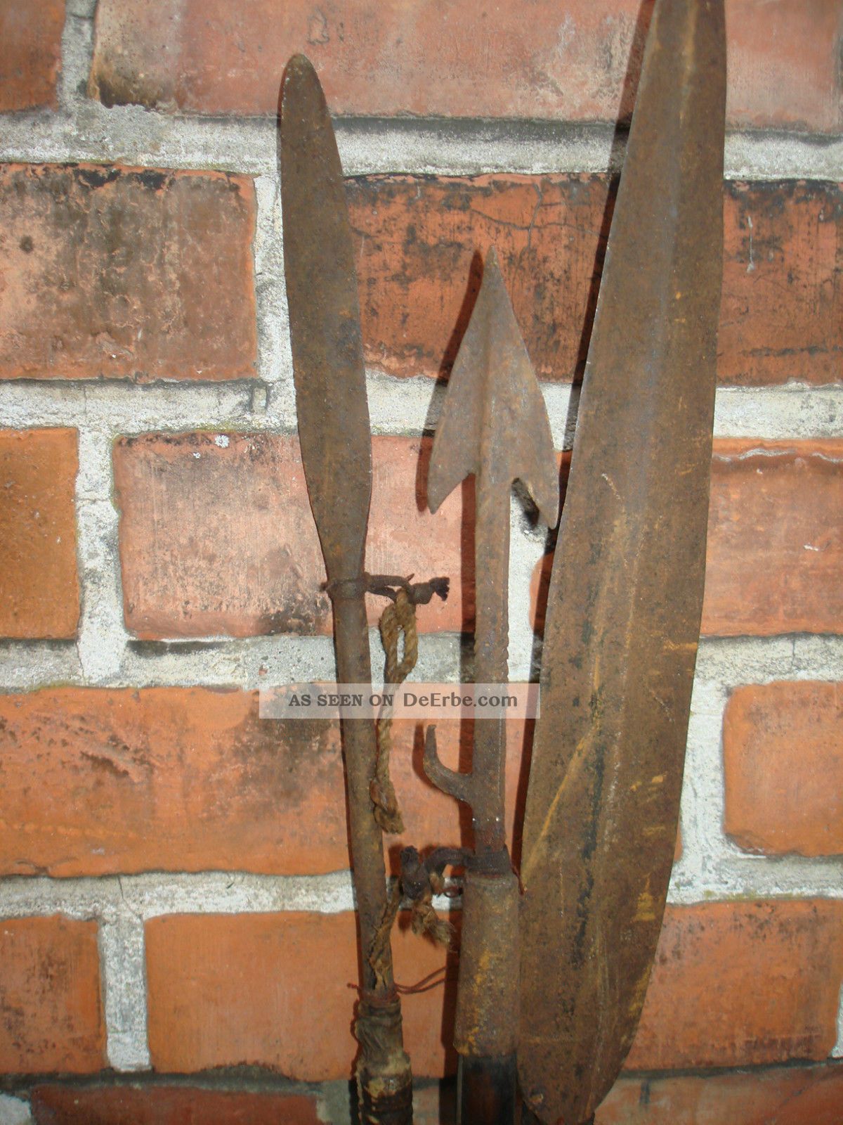 3 Speere Afrika Massei Metall Eisen Antik Alt Kurzspeer Löwenjagd Spear Wapon Afrika Bild