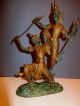 Buddha Ganesha Tempeltänzer Siam Paar Tanz Figur Statue Bronze Vergoldet Selten Entstehungszeit nach 1945 Bild 3