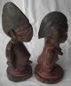 2 X Yoruba Figur Antik Holz Zwillinge Ibeji Aus Nigeria - Holzfigur Afrika 28 Cm Entstehungszeit nach 1945 Bild 4