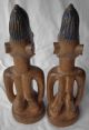 2 X Yoruba Figur Antik Holz Zwillinge Ibeji Aus Nigeria - Holzfigur Afrika 25 Cm Entstehungszeit nach 1945 Bild 1