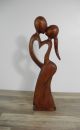 Liebespaar Figur Skulptur Standfigur Deko Abstrakt Mangoholz Asien 49cm Entstehungszeit nach 1945 Bild 2