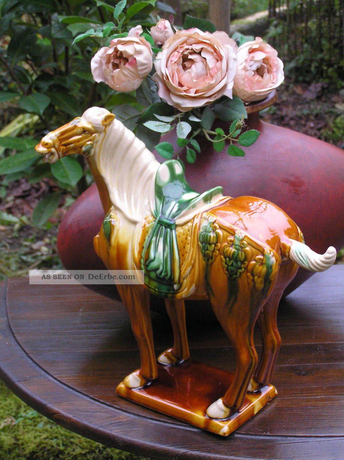 Alte Skulptur Tierfigur Tang Pferd Keramik Asiatika China Kunsthandwerk Gemarkt Entstehungszeit nach 1945 Bild